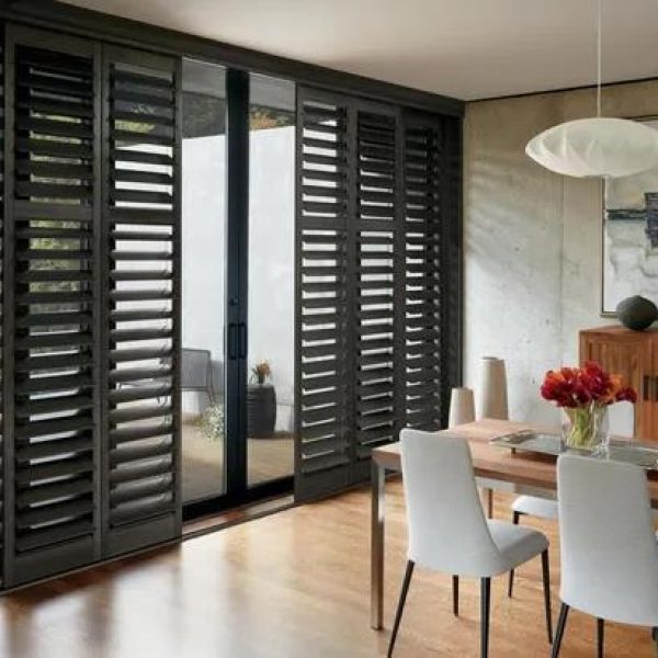 black shutters